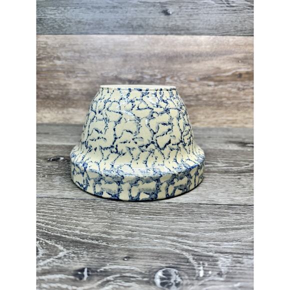 Vintage R.R.P. Co. 7.25" Mixing Bowl Blue Spongeware Roseville Ohio USA - Picture 5 of 11